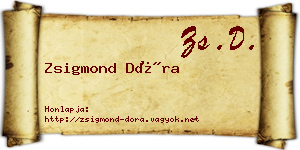 Zsigmond Dóra névjegykártya