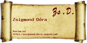 Zsigmond Dóra névjegykártya