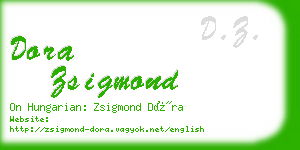 dora zsigmond business card